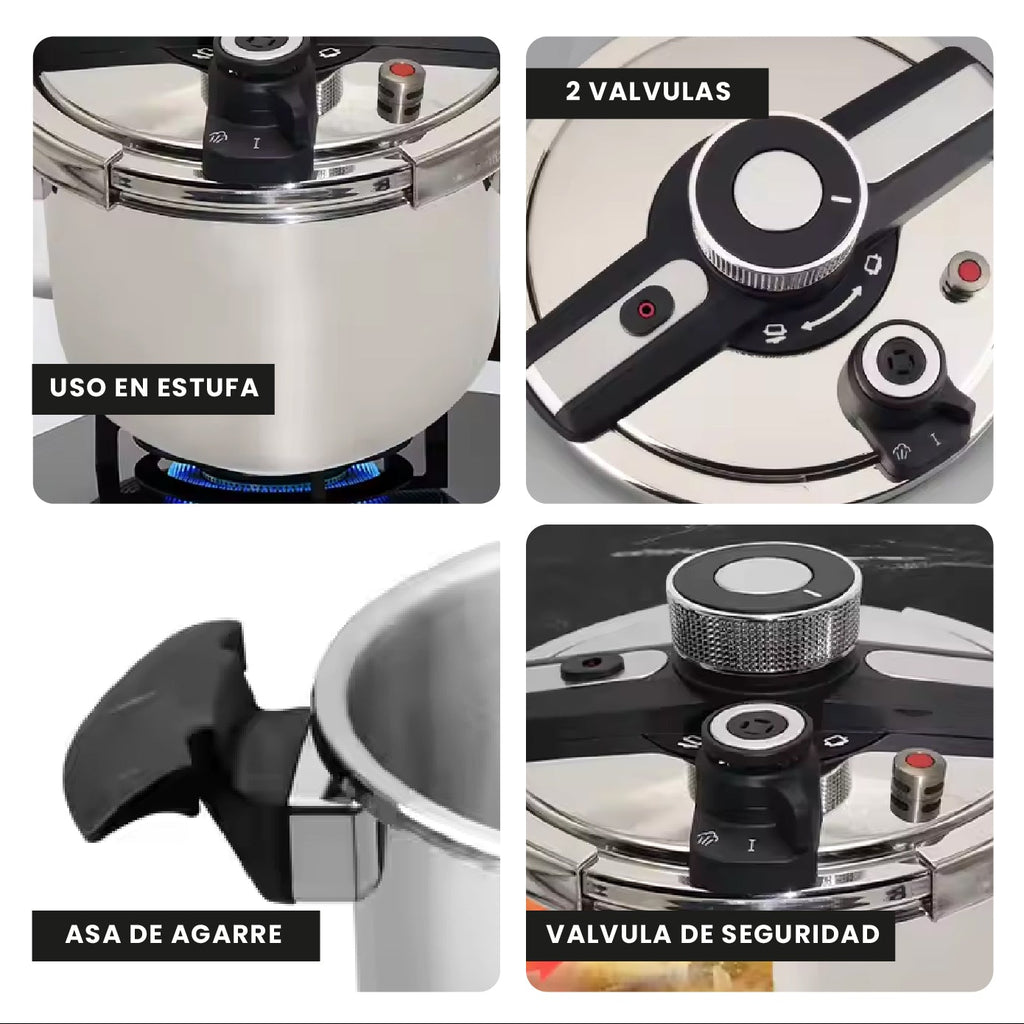 Olla a Presión 7 Litros – Acero Quirúrgico Premium