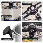 Olla a Presión 7 Litros – Acero Quirúrgico Premium