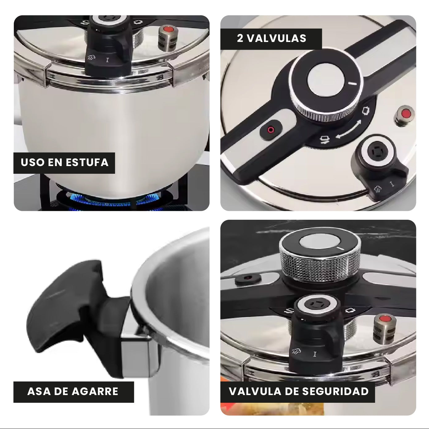 Olla a Presión 7 Litros – Acero Quirúrgico Premium