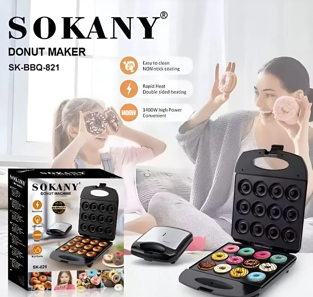 Máquina para Hacer Donas Sokany x12- Donero