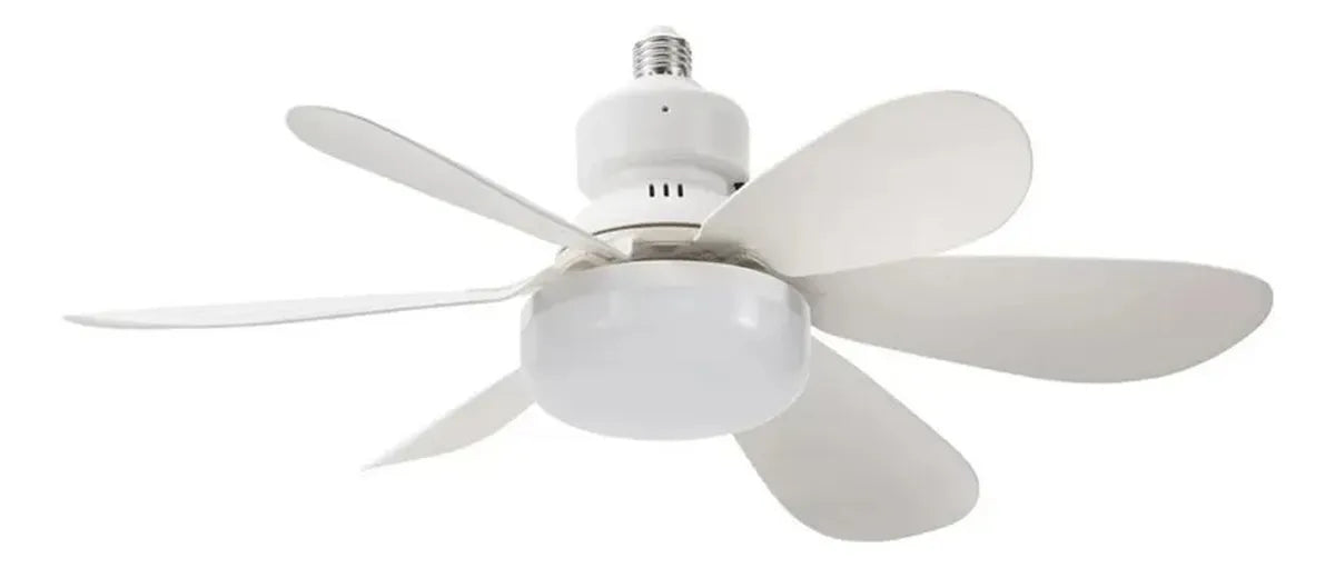 Bombillo Ventilador de techo con Luz LED Regulable y Control Remoto
