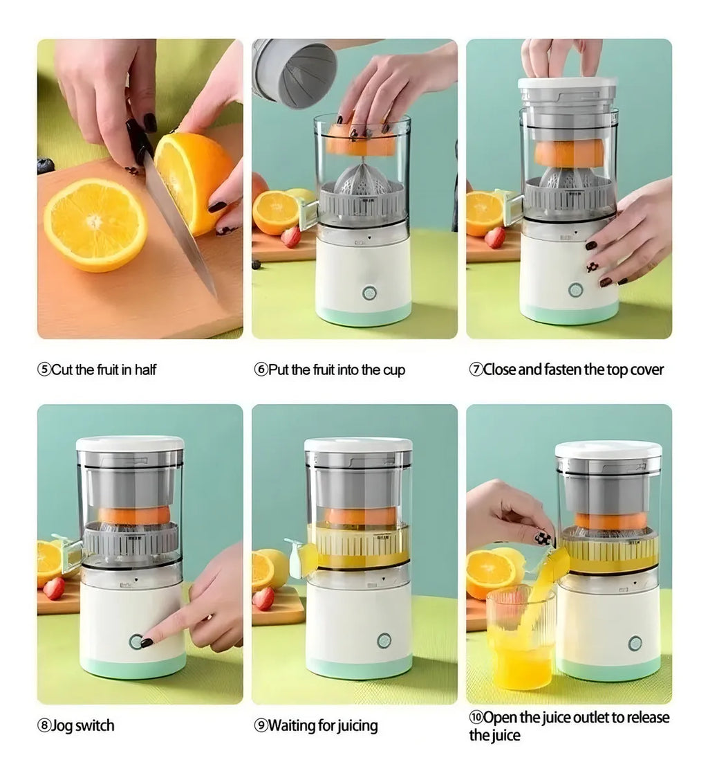 Mini Exprimidor de Naranja Recargable Eléctrico Automático