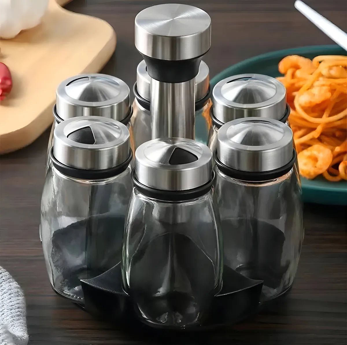 Set Condimentero Especiero Giratorio × 6