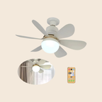 Bombillo Ventilador de techo con Luz LED Regulable y Control Remoto