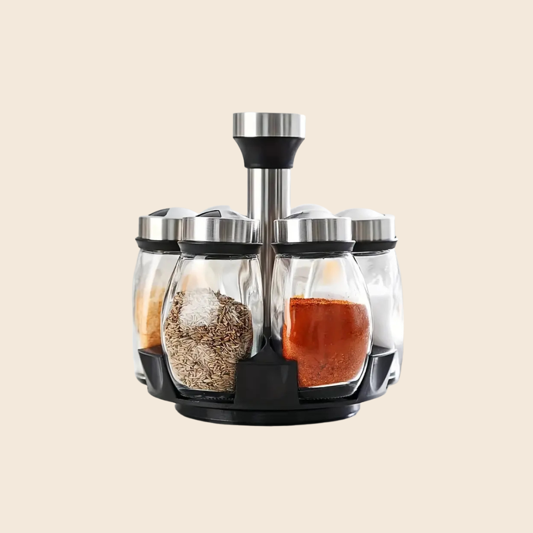 Set Condimentero Especiero Giratorio × 6