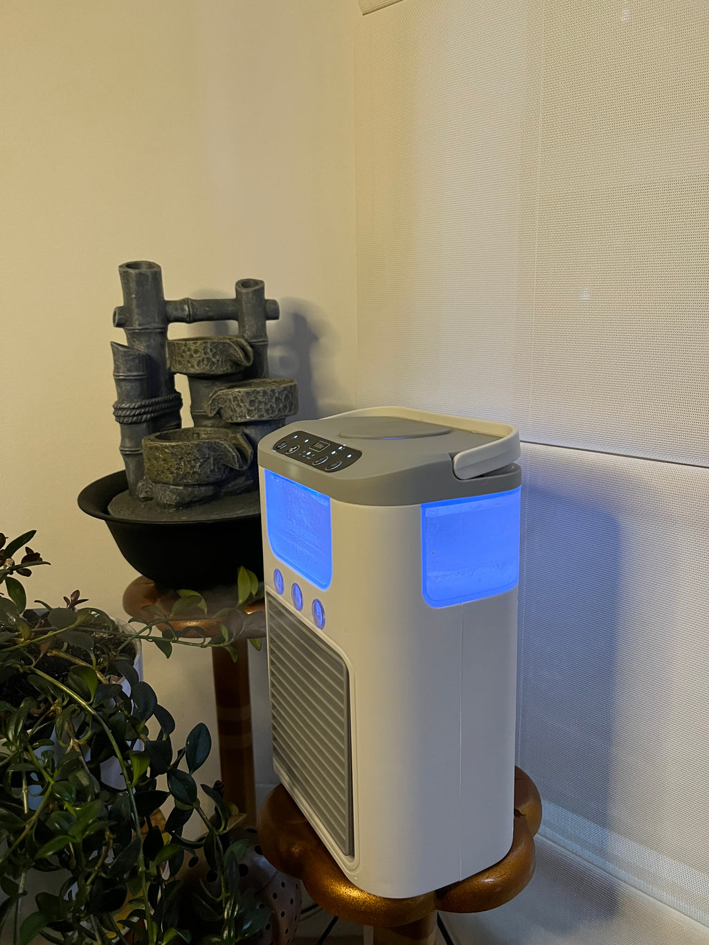 Humidificador con Luces LED y Ventilador Integrado – 3 en 1
